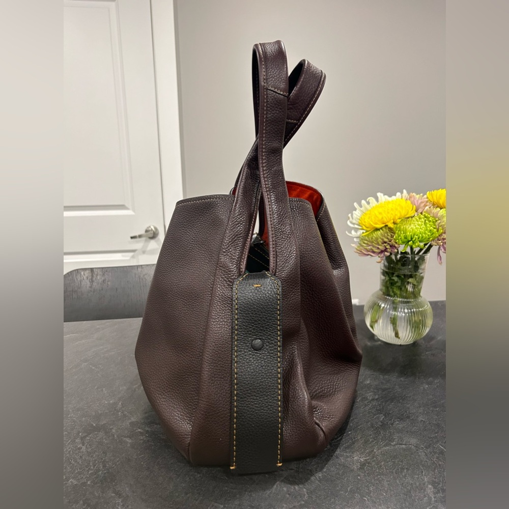 Coach Pebbled Leather Hobo Bag in Deep Plum - Picture 5 of 12